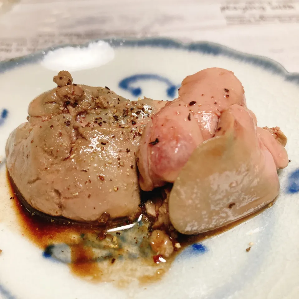 低温鶏レバーに蜂蜜バルサミコ|あーるさん