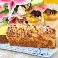 パイナップルとココナッツのパウンドケーキ&ジャスミン豆花