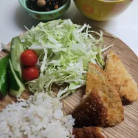 ☆夕飯☆鮭フライ、鯵フライ|ｼｮｺﾗさん