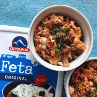 フェタチーズとトマトのスクランブルエッグ🍅ストラパッツァーダ