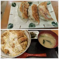 カツ丼に餃子|アクちゃんさん