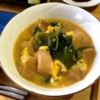 お麩とワカメの卵とじ|マユマユさん