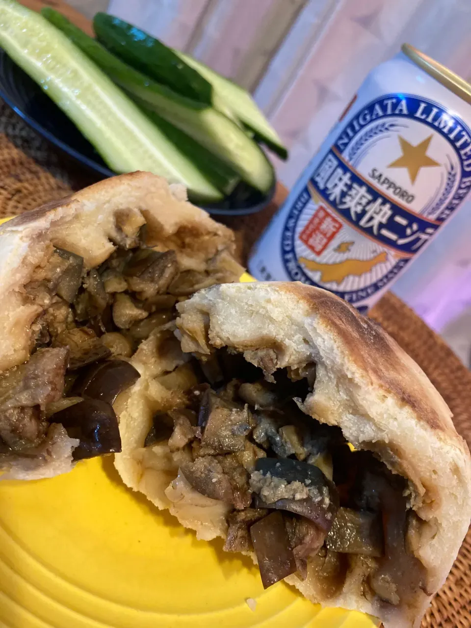 長野土産の母さん家の灰焼きおやき（なす）😋🍻💕✨|アイさん