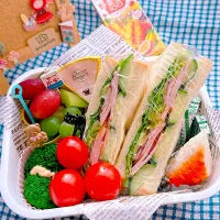 2025/08/21 野菜たっぷりハムサンド弁当