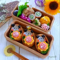 🌱🌻🐼🌱🌻🐼
パンダとひまわりの
お稲荷さん弁当|ayano.adshさん
