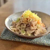 ゆで豚バラネギ塩和え
