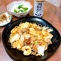 海老塩焼きそば|ショコラさん