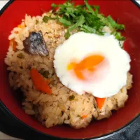 李錦記オイスターソースと醤油味の鯖缶炊き込みご飯|m.rafuさん