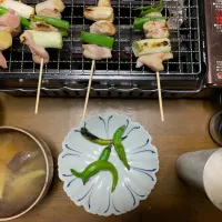 夕食　焼き鳥、ビール🍺|ATさん