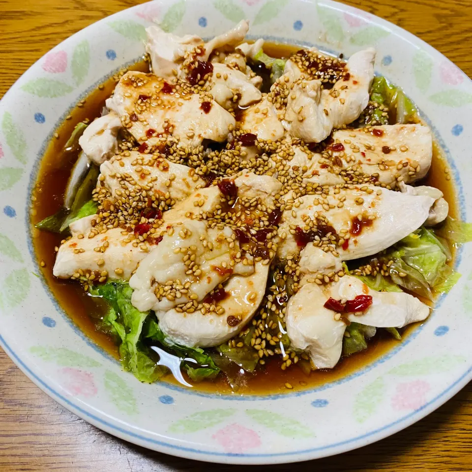 鶏むね肉の白菜蒸し|わーさん