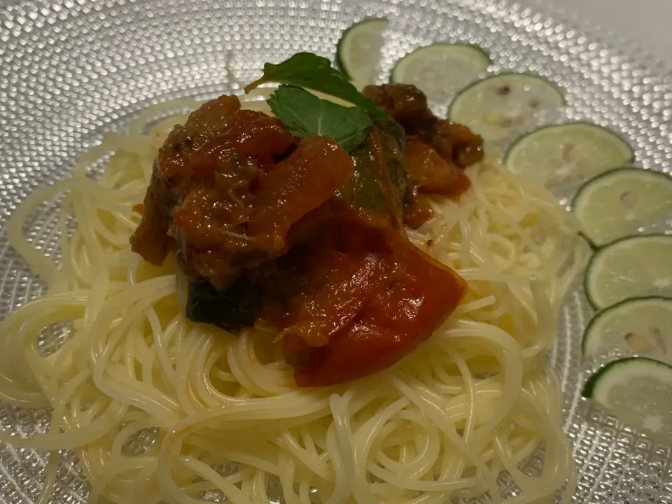 チャンボッタにカッペリーニ！自家栽培シチリアレモンを添えて|お家でbar!さん