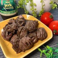 砂肝のジャークチキンソース炒め
