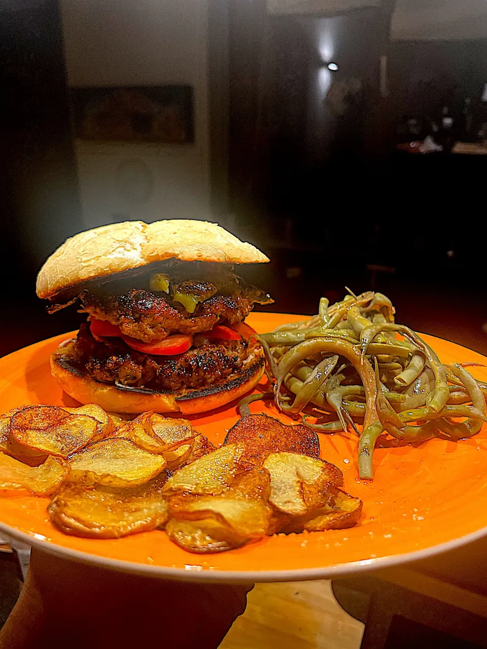 Hamburger succoso rafano e friggitelli|pizzapastamandolinoさん