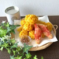 とうもろこしとカニカマのフリット