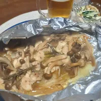 鶏肉とキノコホイル焼き～✴️|びせんさん