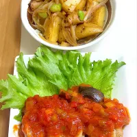 チキンの夏野菜トマトソースかけ献立|besさん
