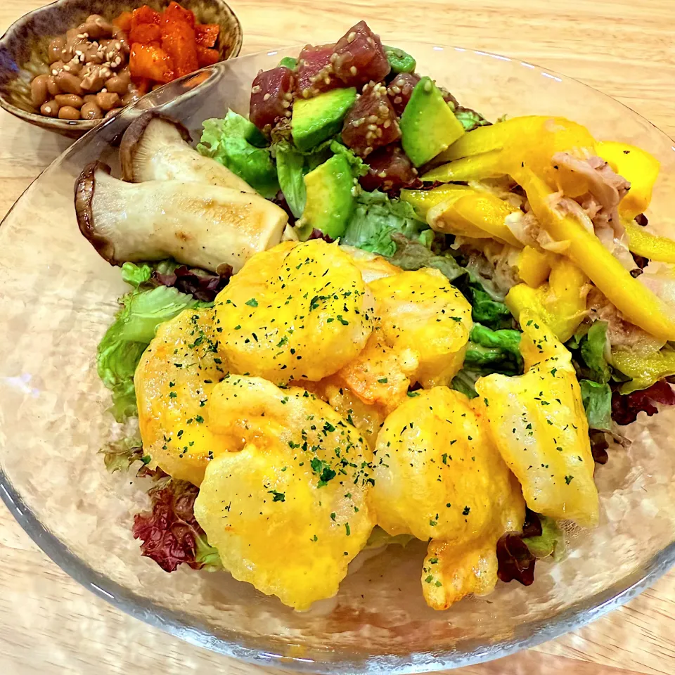 海老マヨサラダボウル|もやぴさん