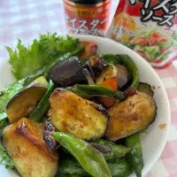 ナスとシシトウのオイスターソース炒め|ともさん