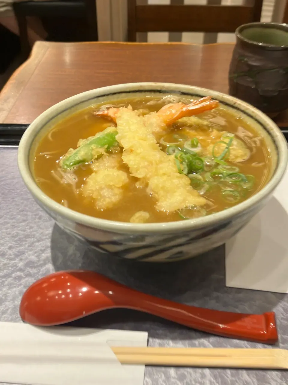 海老天カレーそば（大盛り）|まさとさん