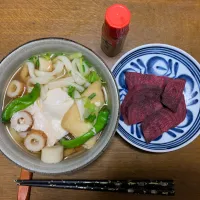 昼食　・鍋焼き風卵煮込みキツネうどん|ATさん