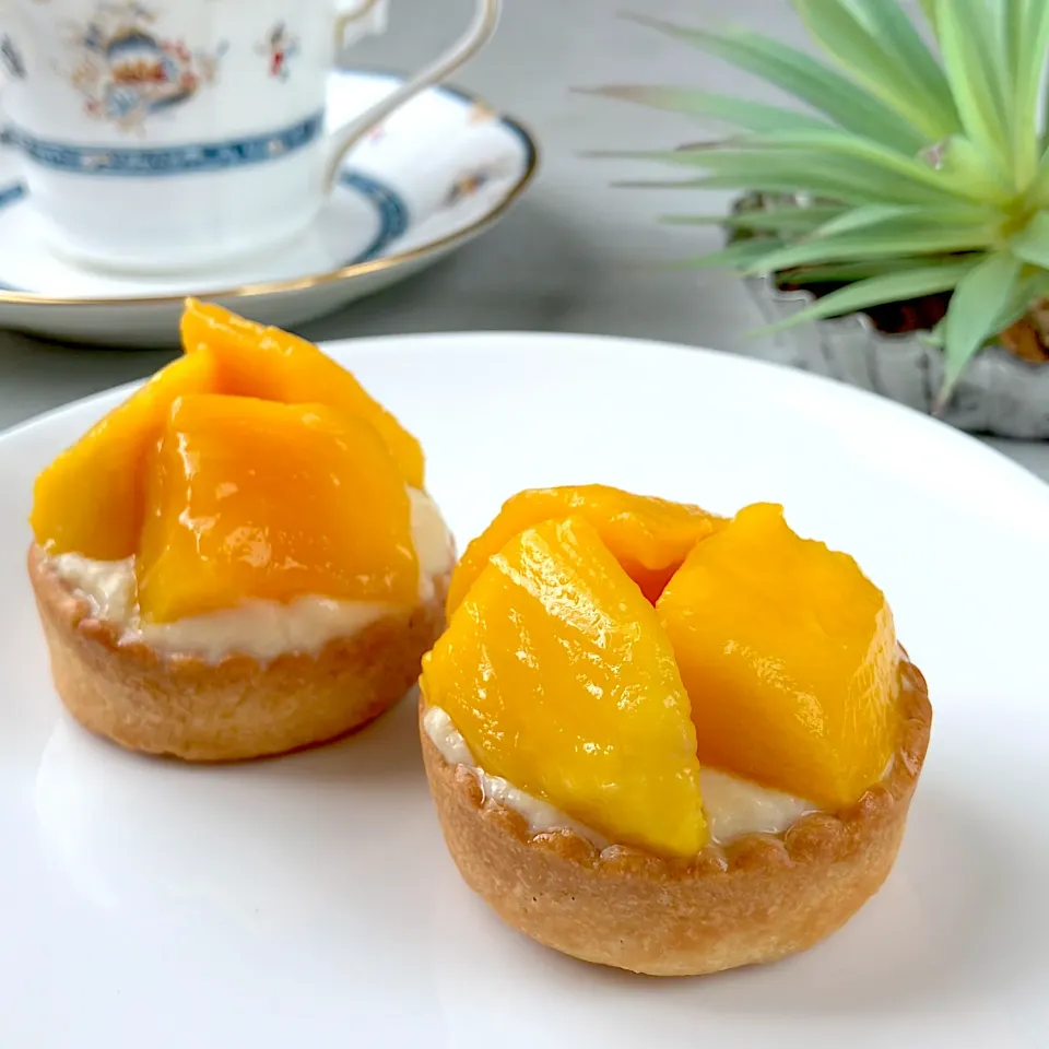マンゴーのプチタルト🥭|紅茶とお菓子と時々ごはんさん