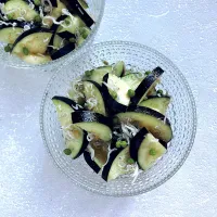 水なすとチリメンジャコのレモン風味サラダ