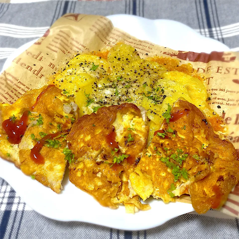 豚肉ピカタとチーズポテト|eiyadeさん