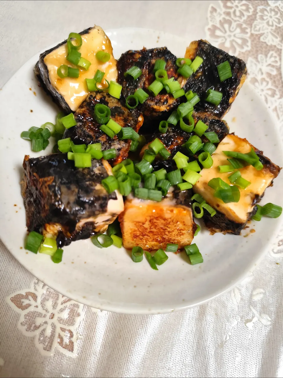 木綿豆腐海苔巻き焼き(生姜焼きたれ味)|m.rafuさん