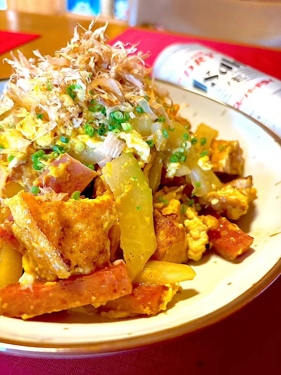 青パパイヤチャンプルー|おかちさん