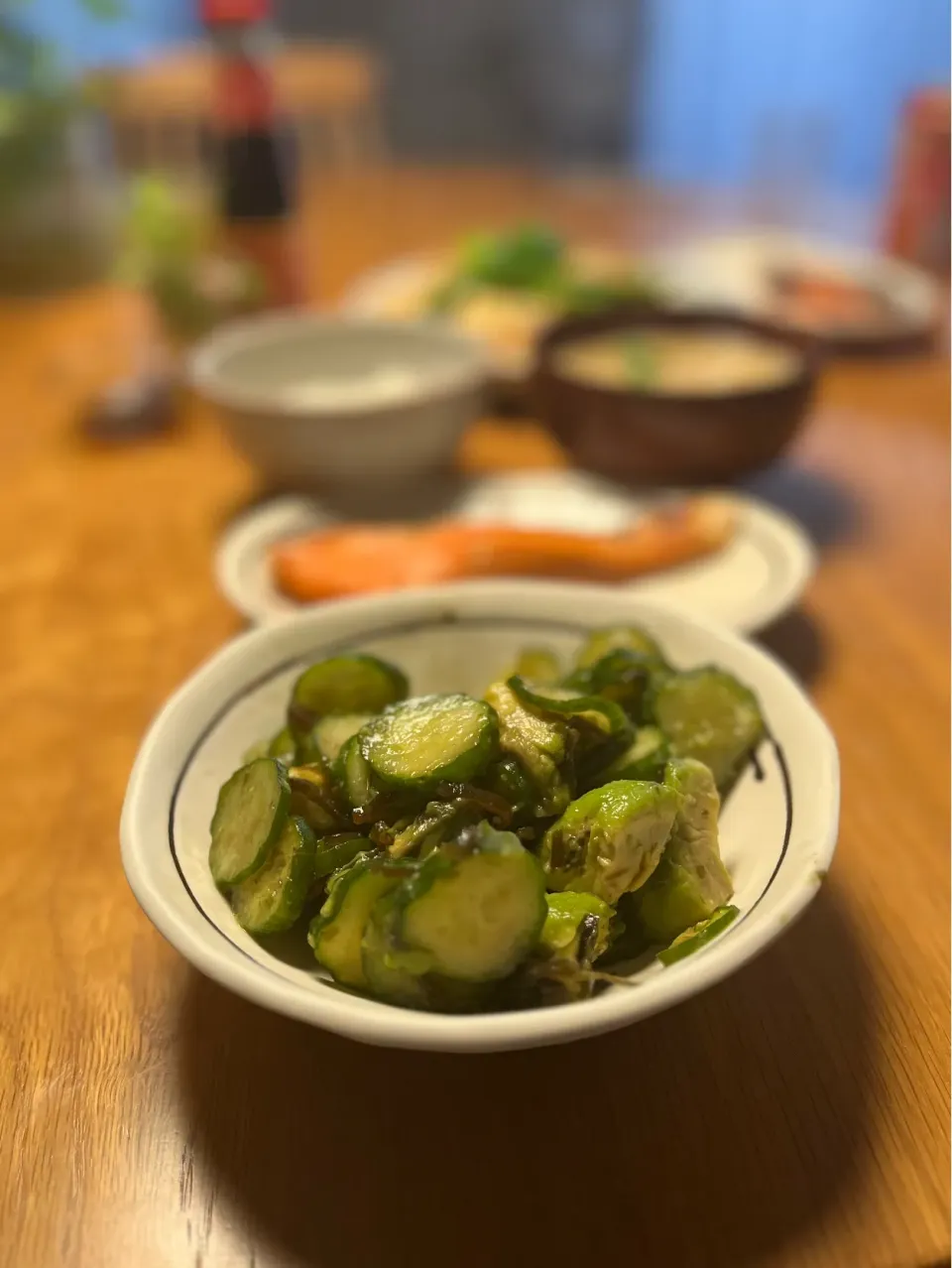 8/23の夕食　胡瓜とアボガド昆布和え！|yoneさん