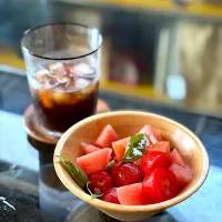 トマトスイカのバルサミコ酢サラダ|tadaroさん