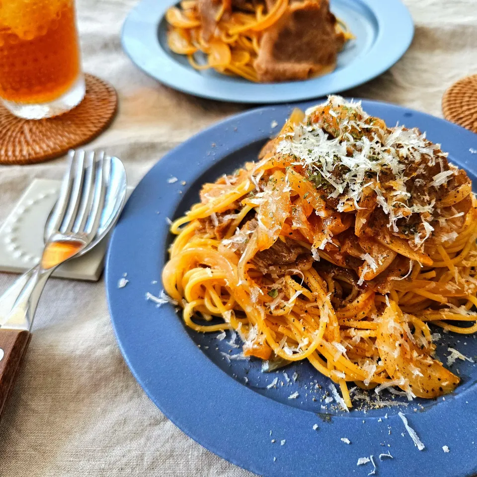 牛肉と玉ねぎのパスタ|emiさん