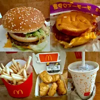 チーチーてりやき🍔　ビッグマック🍔　ナゲット　ポテト🍟　コーラ🥤|るみおんさん