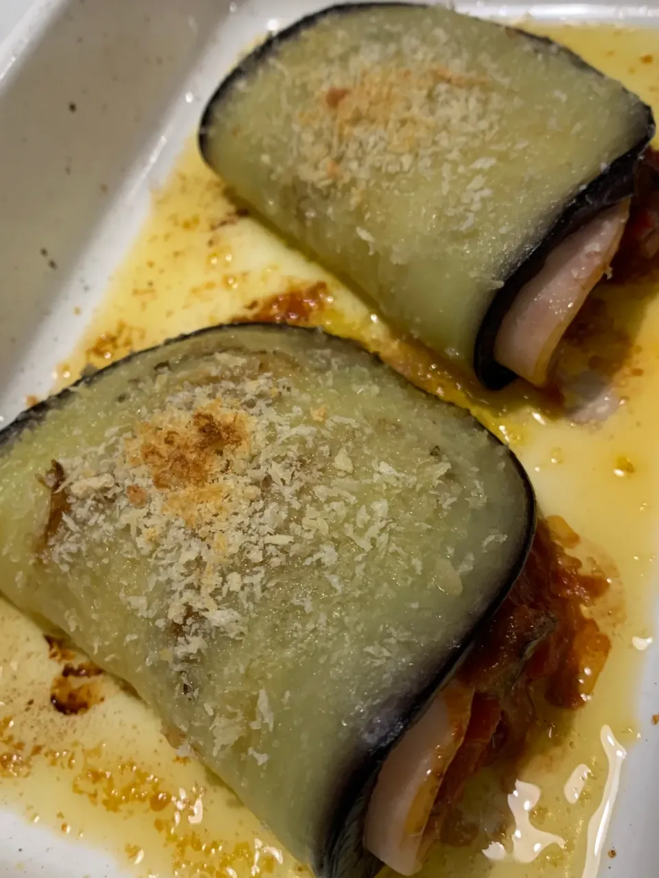 米茄子のインボルティーニ！チャンボッタとハム巻|お家でbar!さん