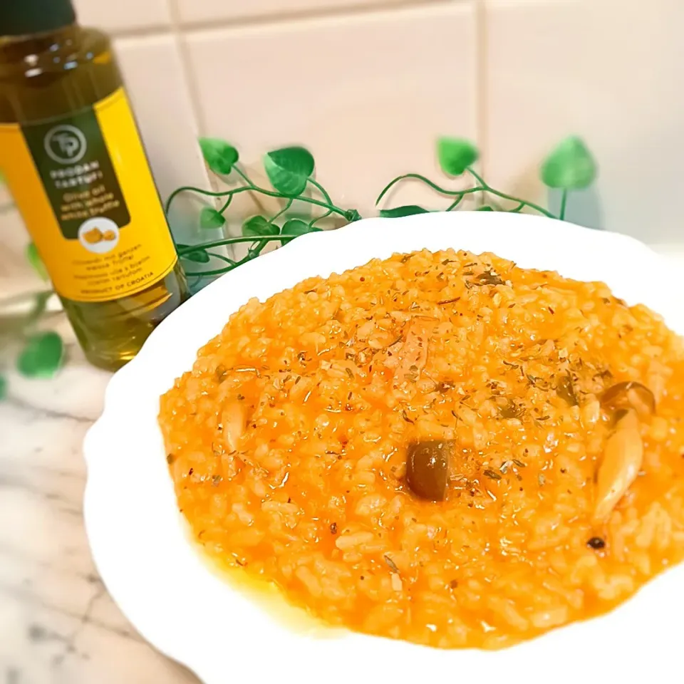 🍅トマトリゾットに白トリュフオイルをちょいがけ🫒|❤︎YUKARI❤︎さん