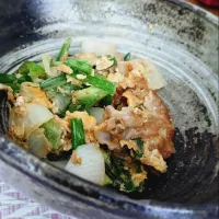 肉ニラ野菜卵とじ|Reikoさん