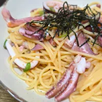 パパ作👨イカ明太パスタ| ぱんだのままんさん