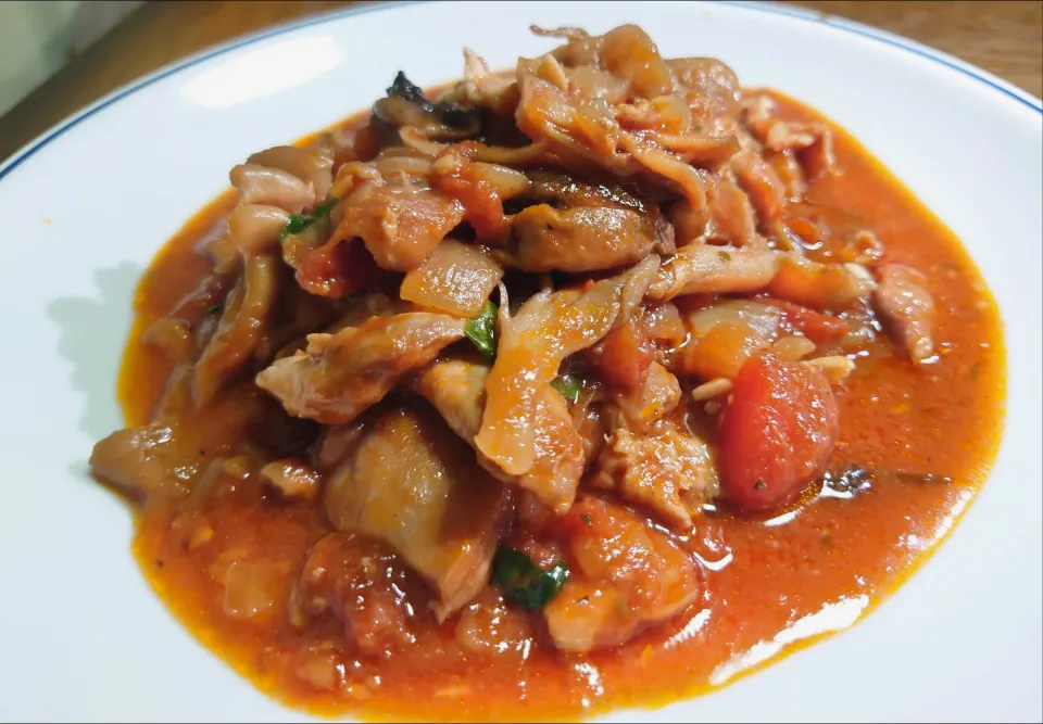 鶏もも肉の猟師風トマト煮込み|kazaneさん