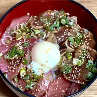 ☆温玉まぐろ丼|まぁたんさん