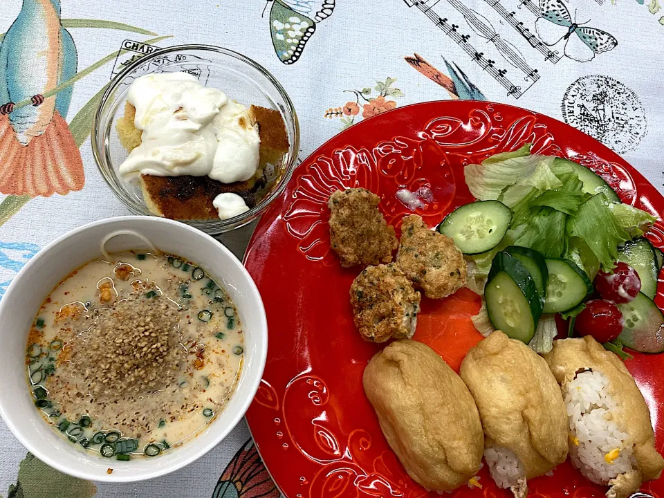 お稲荷さんand坦々そうめん|yukko87cafeさん