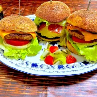 ハンバーガー&ポテサラバーガー|ももさん