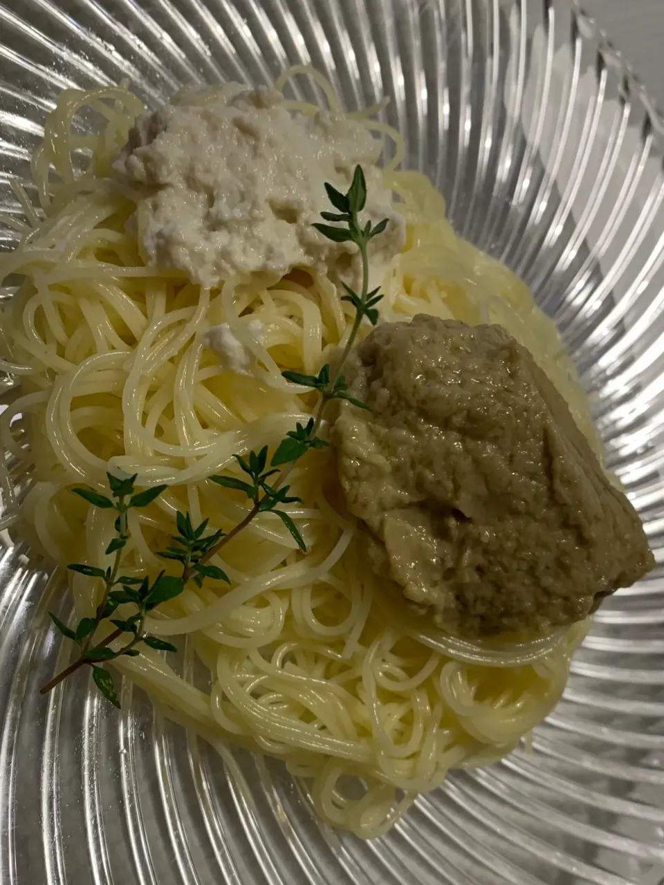 茄子と自家製リコッタの冷製パスタ|お家でbar!さん