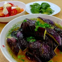 おばけ茄子の揚げ浸し|しばざきまりさん