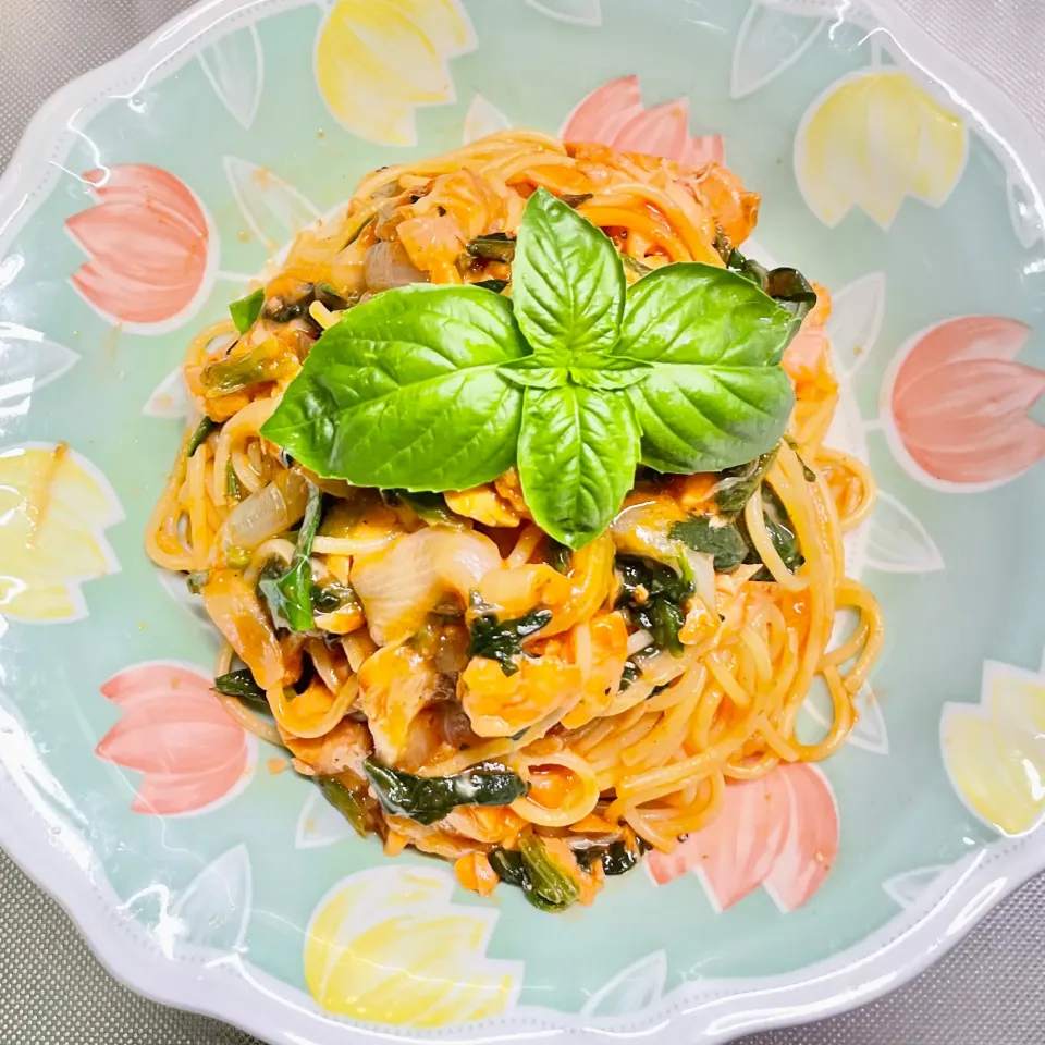 鮭のケチャップパスタ|ゆきっちん(・8・)さん