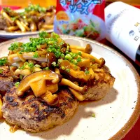中華風きのこハンバーグ🍄