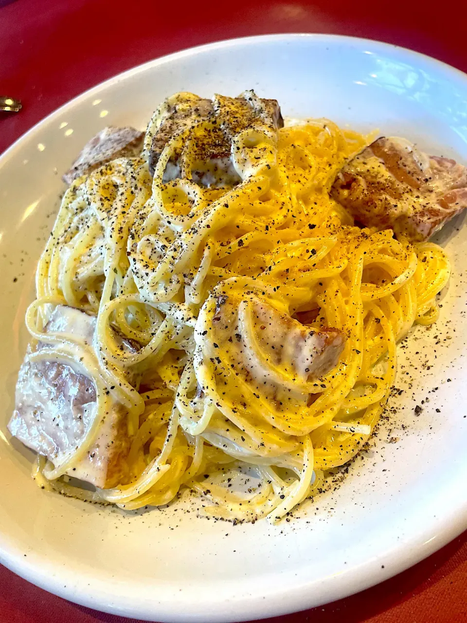 厚切りベーコンのカルボナーラ！|Tomyさん