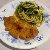 豚の味噌漬け焼き&パスタ