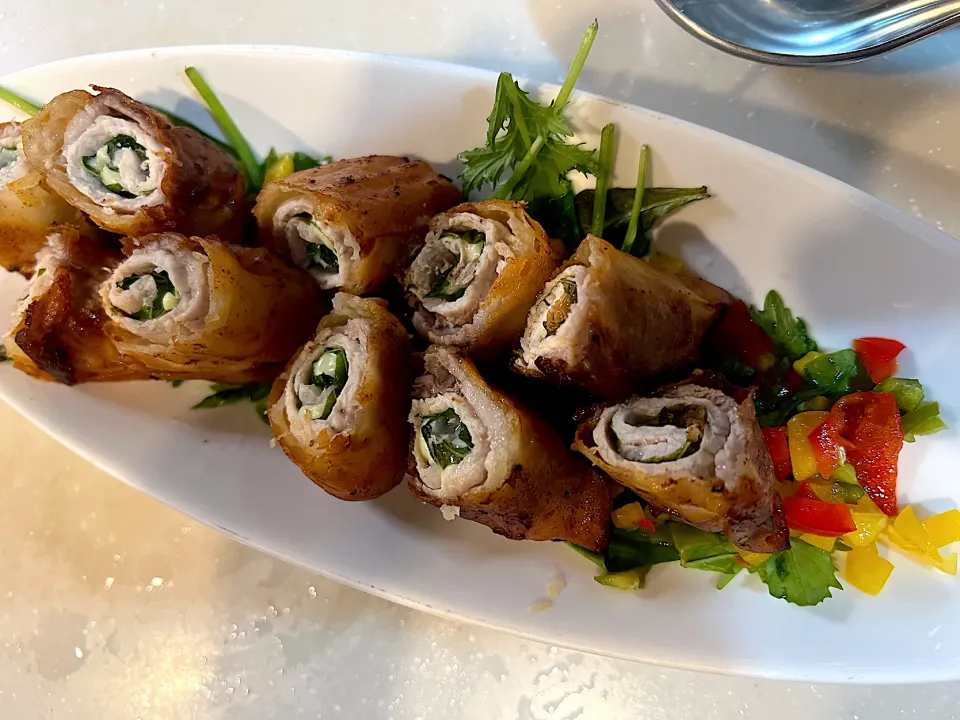 豚ロースとチーズ大葉巻き|ochihekoさん