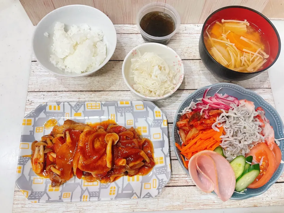 豚肉ときのこのトマト煮込み|chou  chouさん