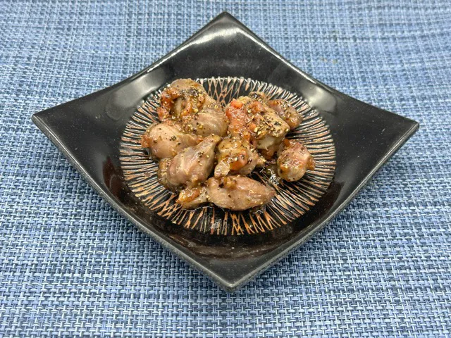 砂肝と梅干しの黒胡椒炒め|マツケンさん